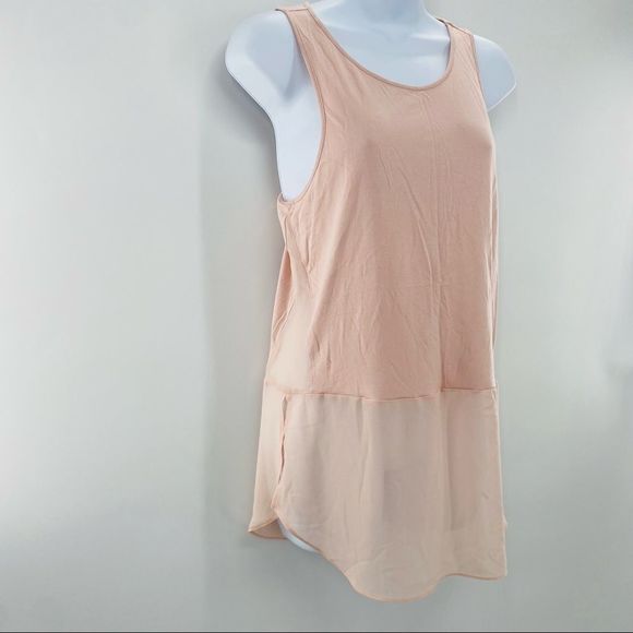 BCBGENERATION Pink Lace Hem Tank Top Blouse - Picture 7 of 11